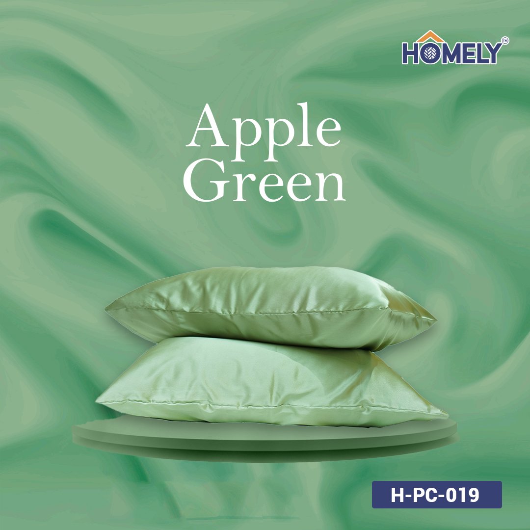 APPLE GREEN SATIN PILLOW CASE- H-PC-019