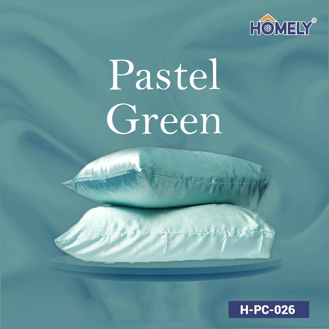 PASTEL GREEN SATIN PILLOW CASE- H-PC-026