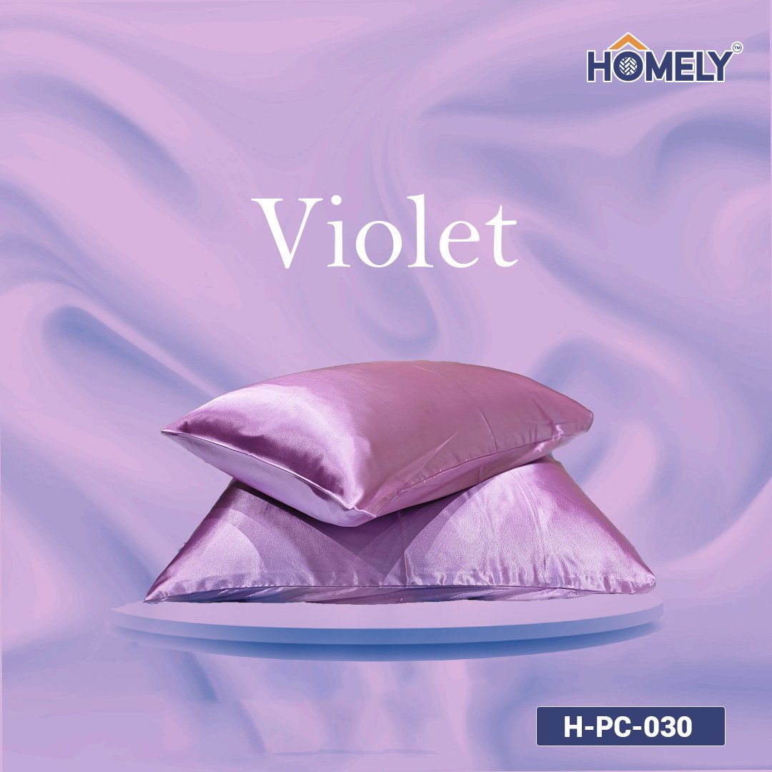 VIOLET SATIN PILLOW CASE- H-PC-030