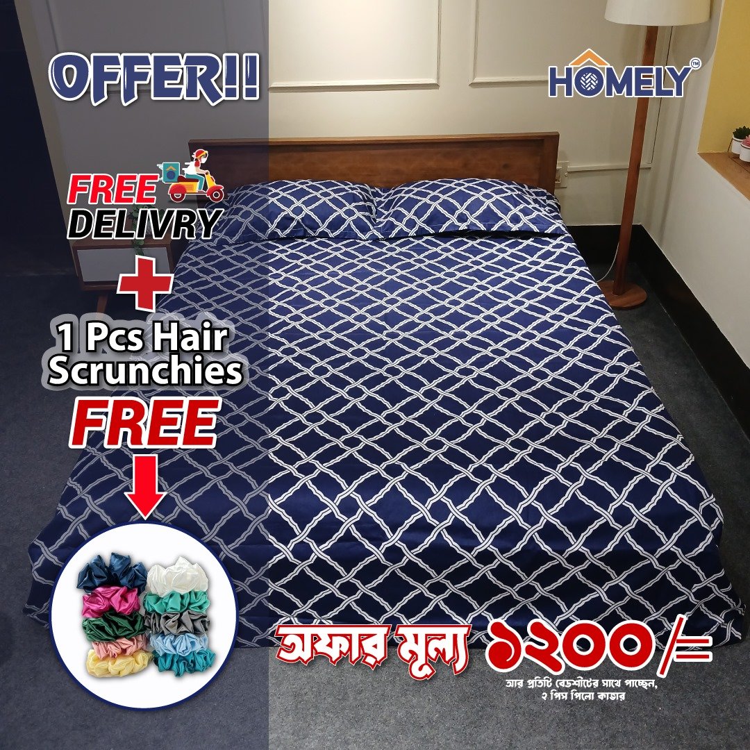 NAVY PREMIUM BEDSHEETS-H-B-O-001