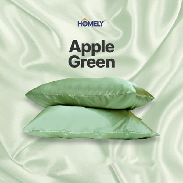 Apple Green Satin Pillowcase