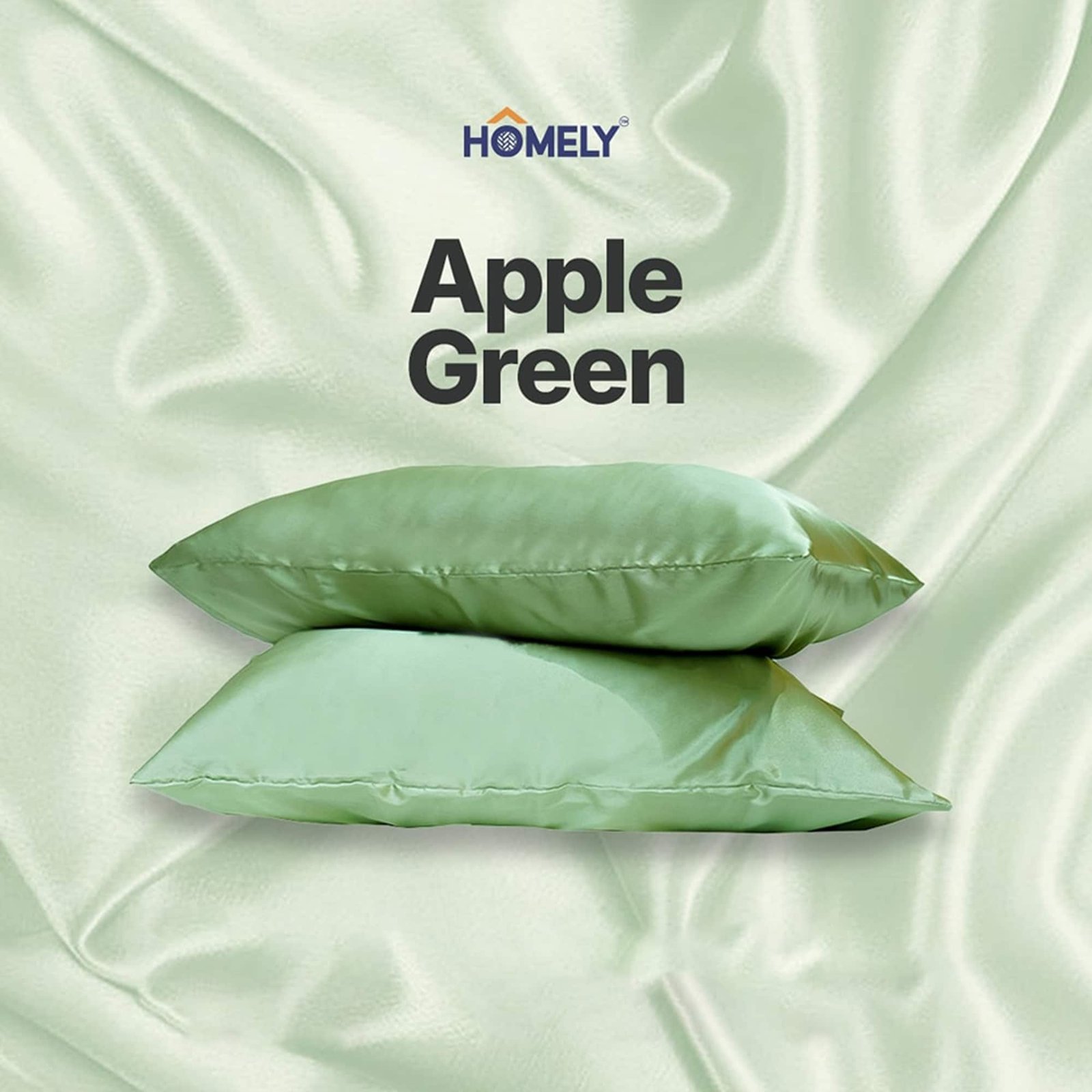 Apple Green Satin Pillowcase Apple Green Satin Pillowcase - Image 1