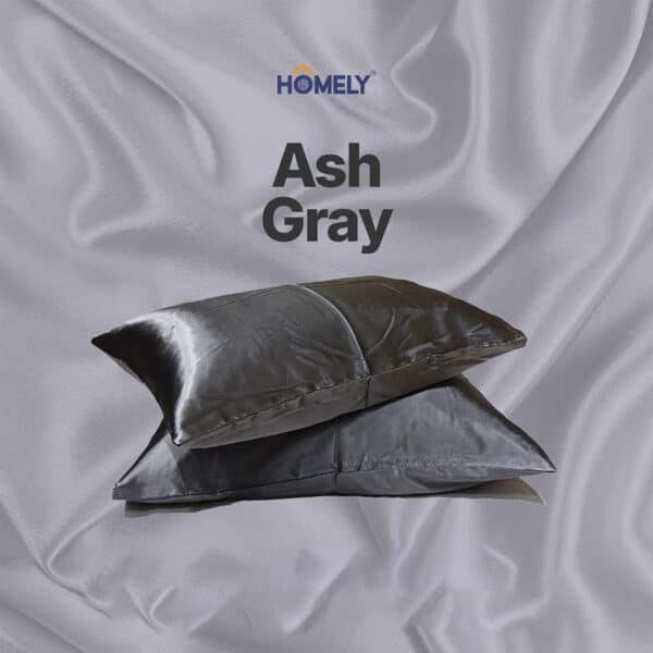 Ash Grey Satin Pillowcase