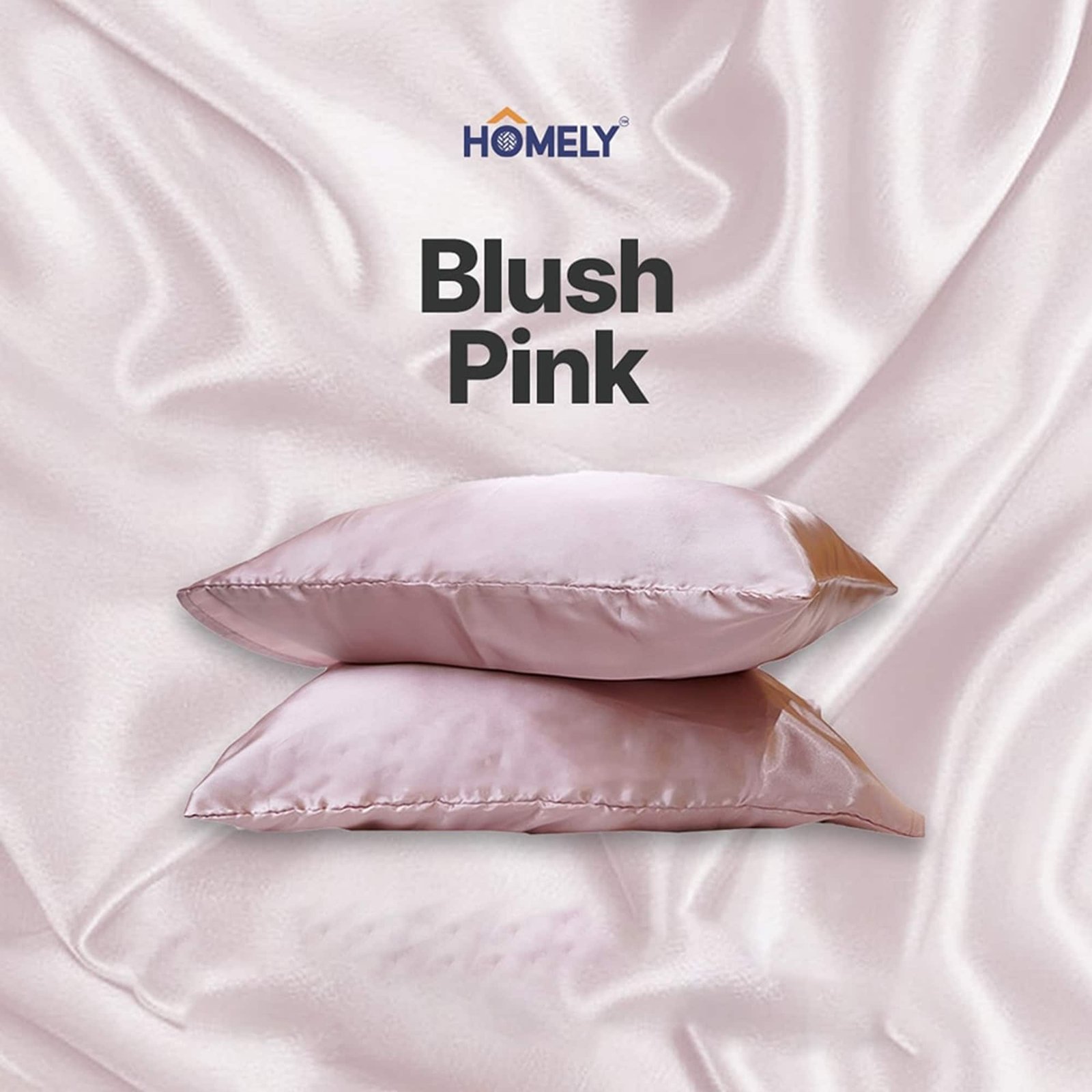 Blush Pink Satin Pillowcase Blush Pink Satin Pillowcase - Image 1