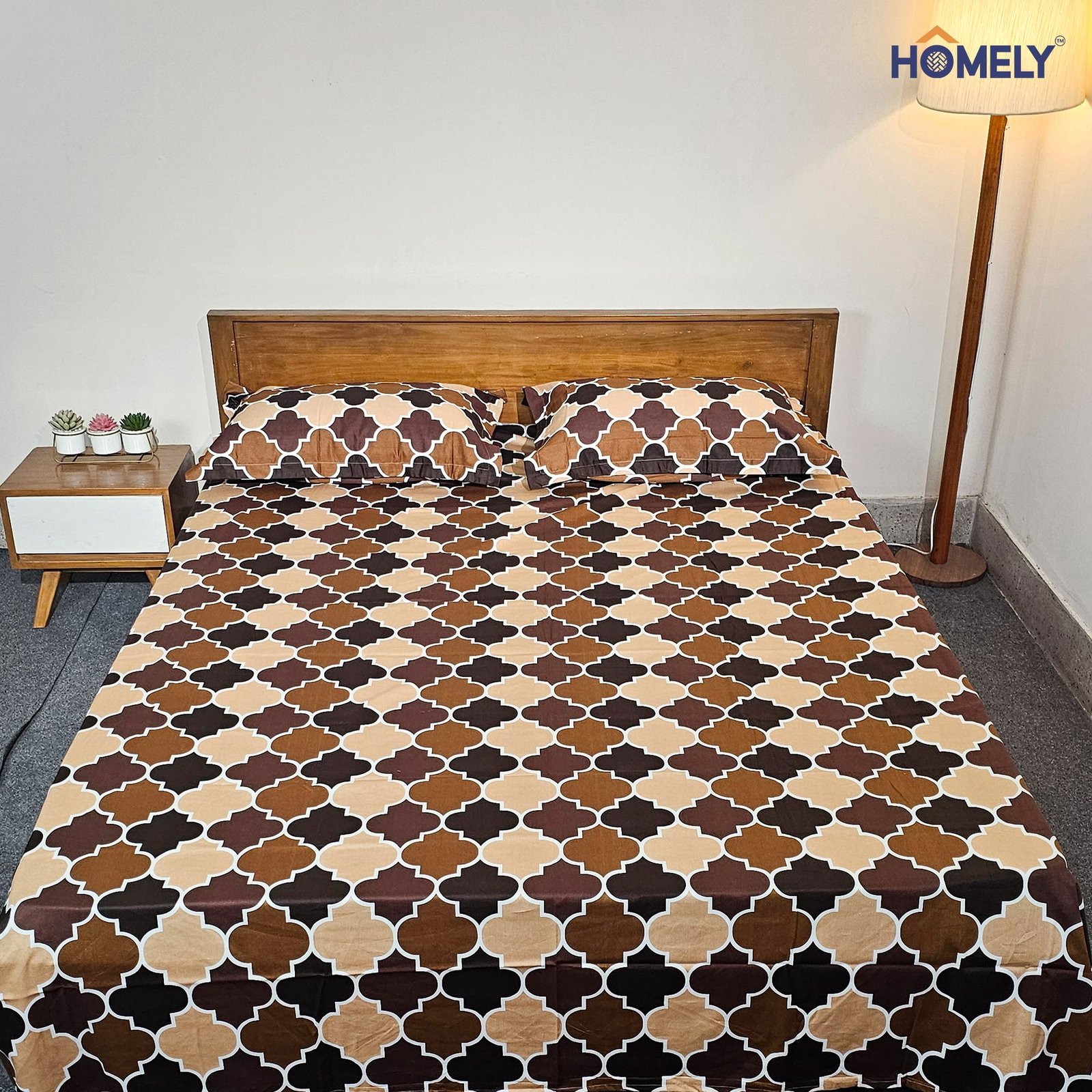 Brown Morrokon Bedsheet Brown Morrokon Bedsheet - Image 1