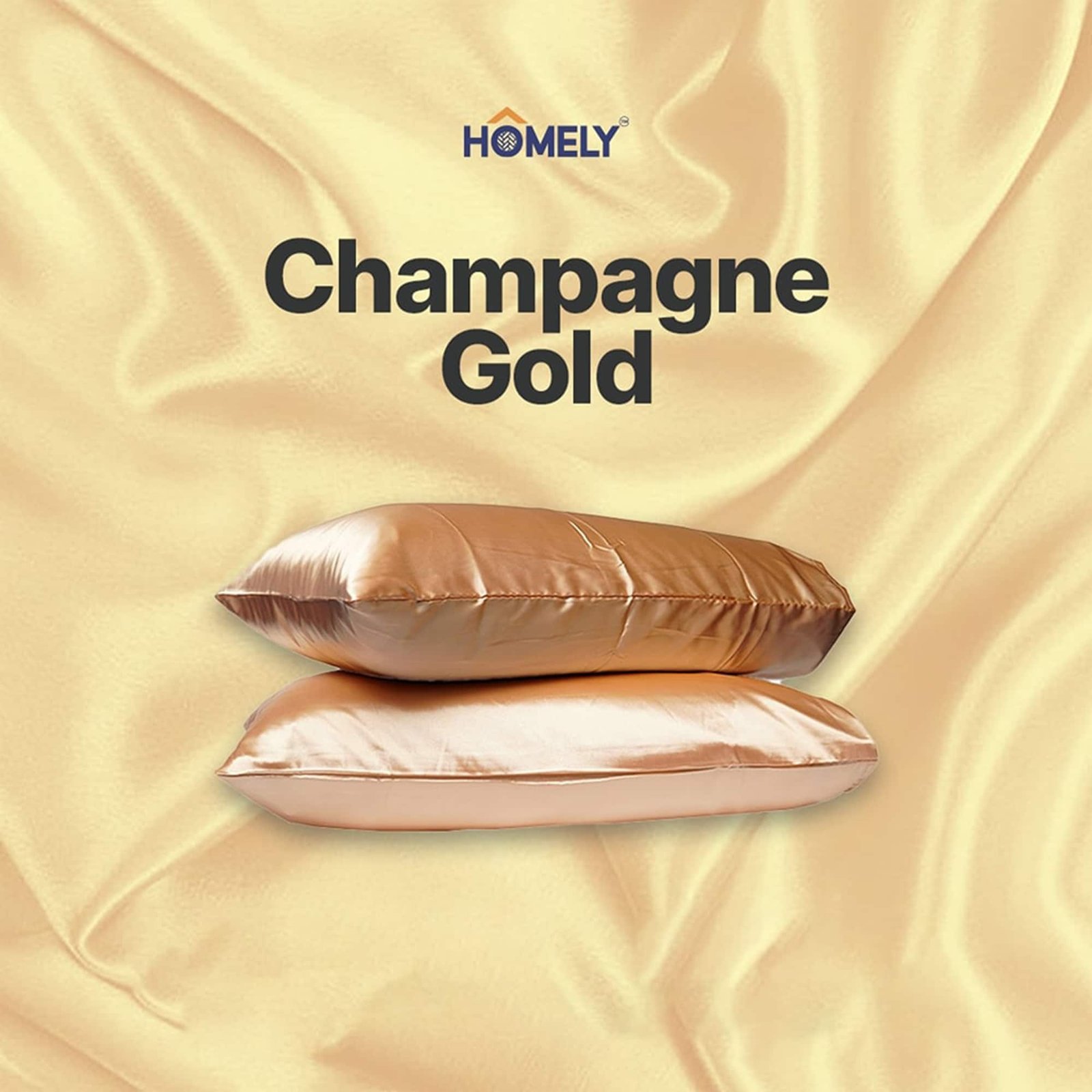 Champagne Gold Satin Pillowcase Champagne Gold Satin Pillowcase - Image 1