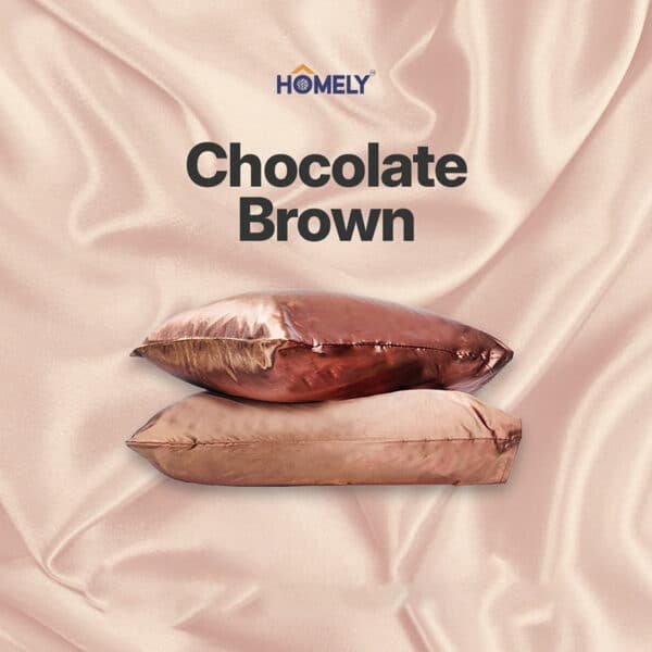 Chocolate Brown Satin Pillowcase