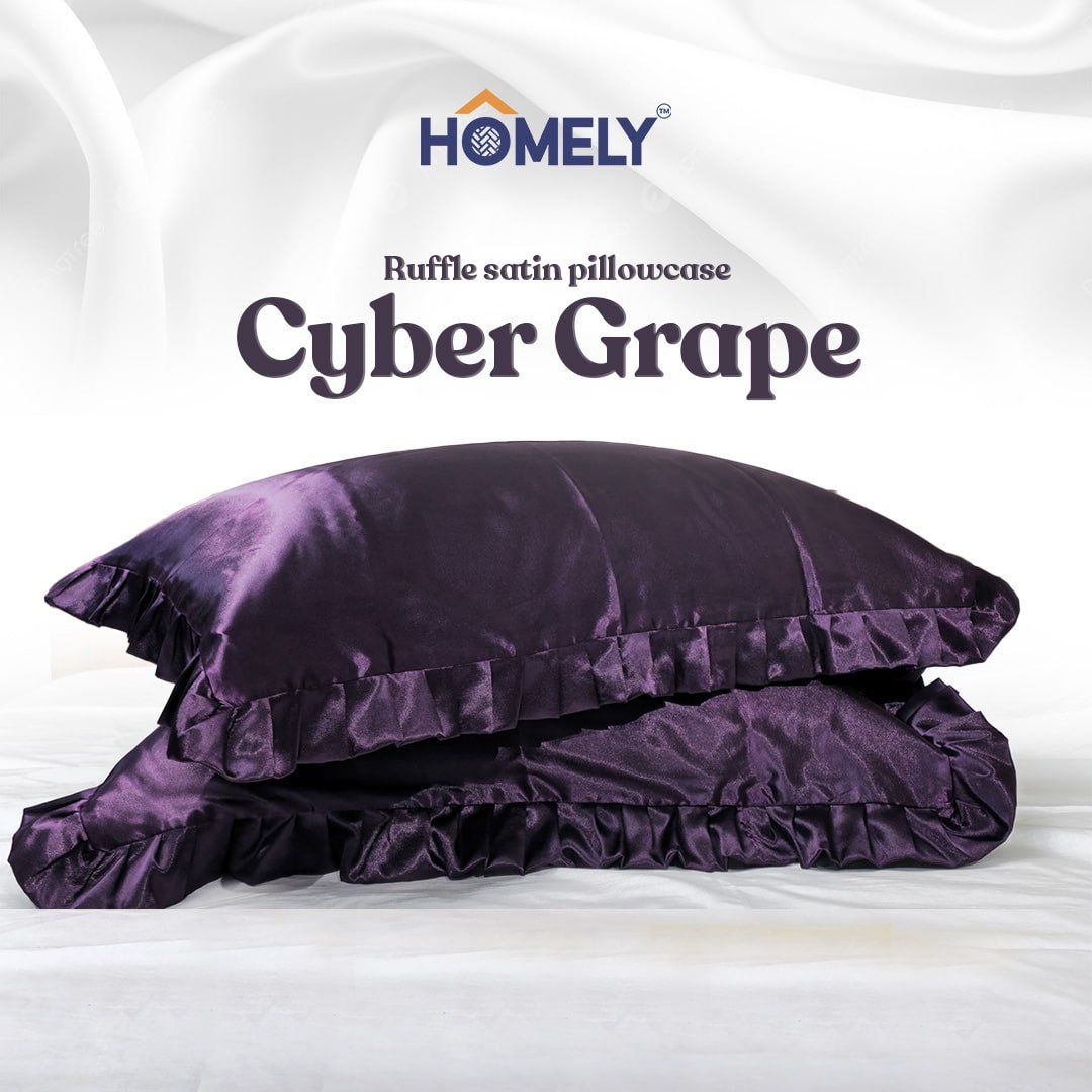 Cyber Grape Satin Pillowcase Cyber Grape Satin Pillowcase - Image 1