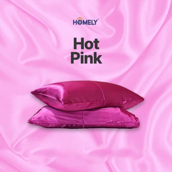 Hot Pink Satin Pillowcase