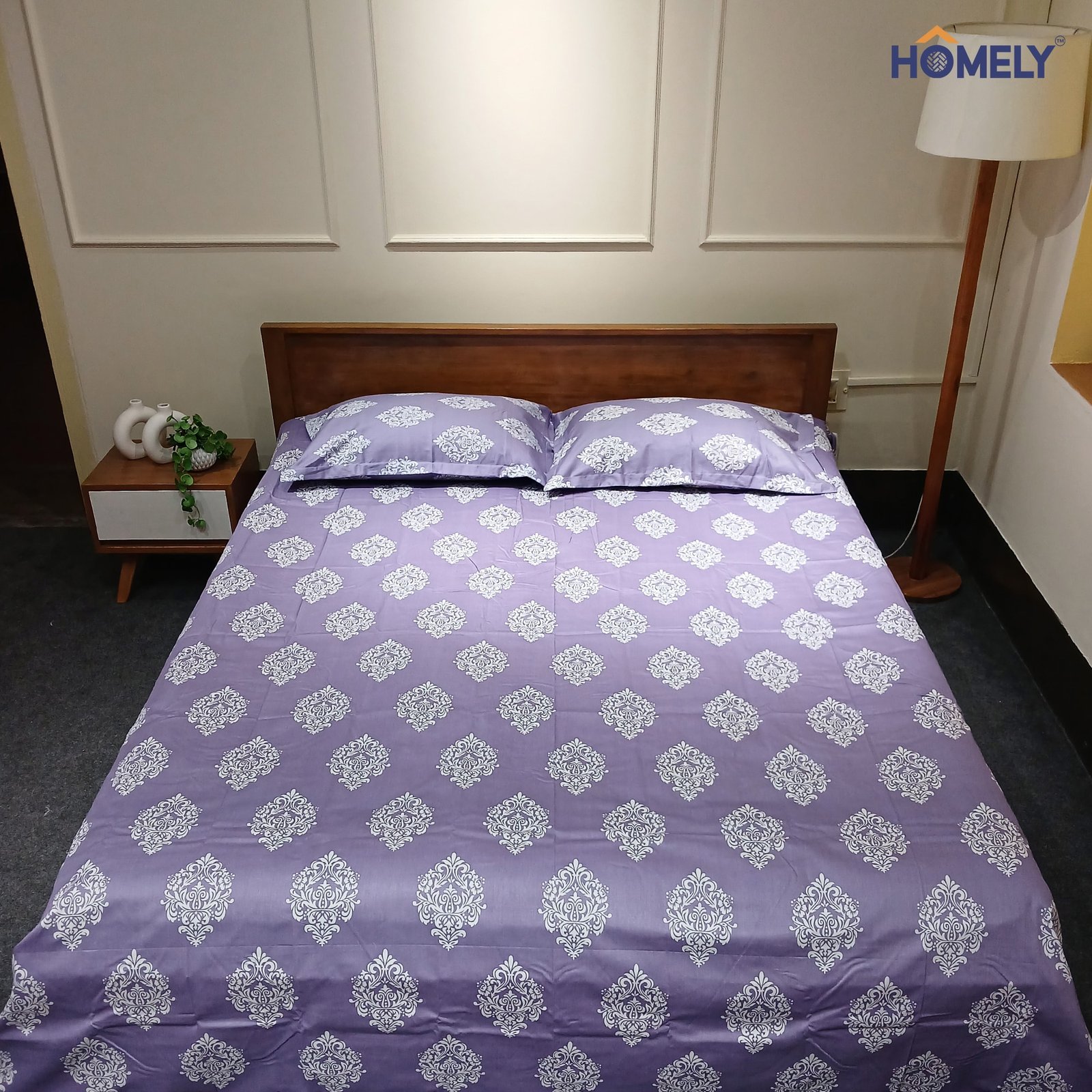 Lavendar Motif Bedsheet Lavendar Motif Bedsheet - Image 1