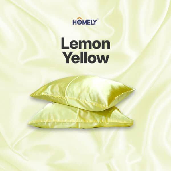 Lemon Yellow Satin Pillowcase