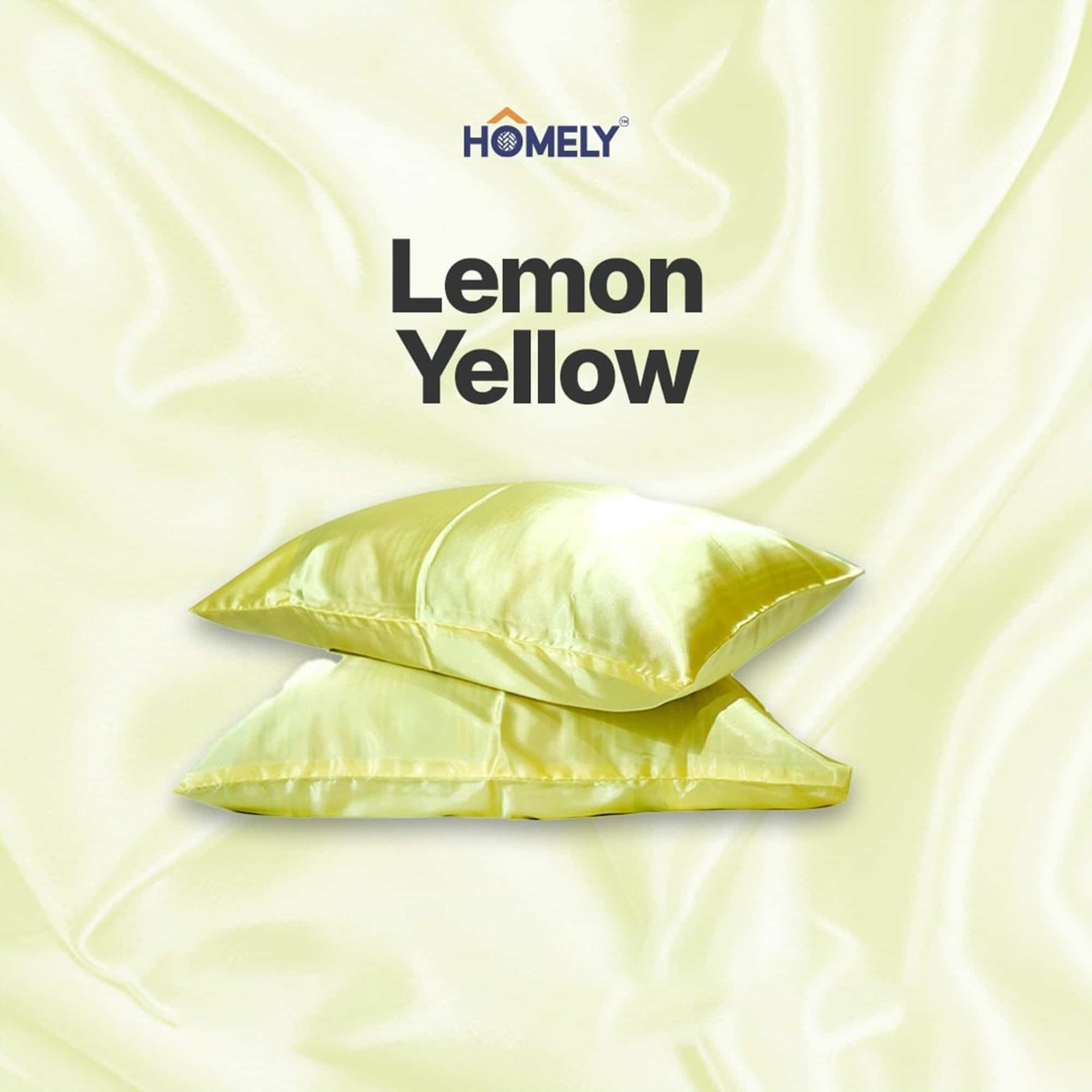 Lemon Yellow Satin Pillowcase Lemon Yellow Satin Pillowcase - Image 1