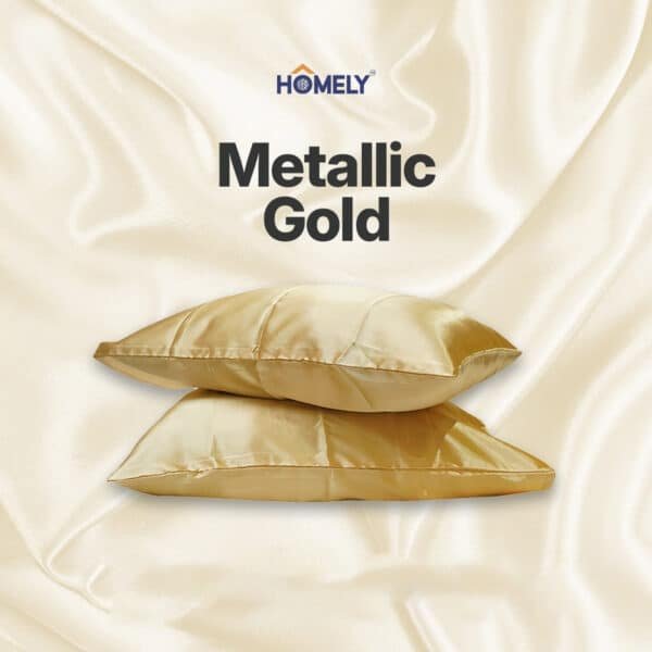 Metallic Gold Satin Pillowcase