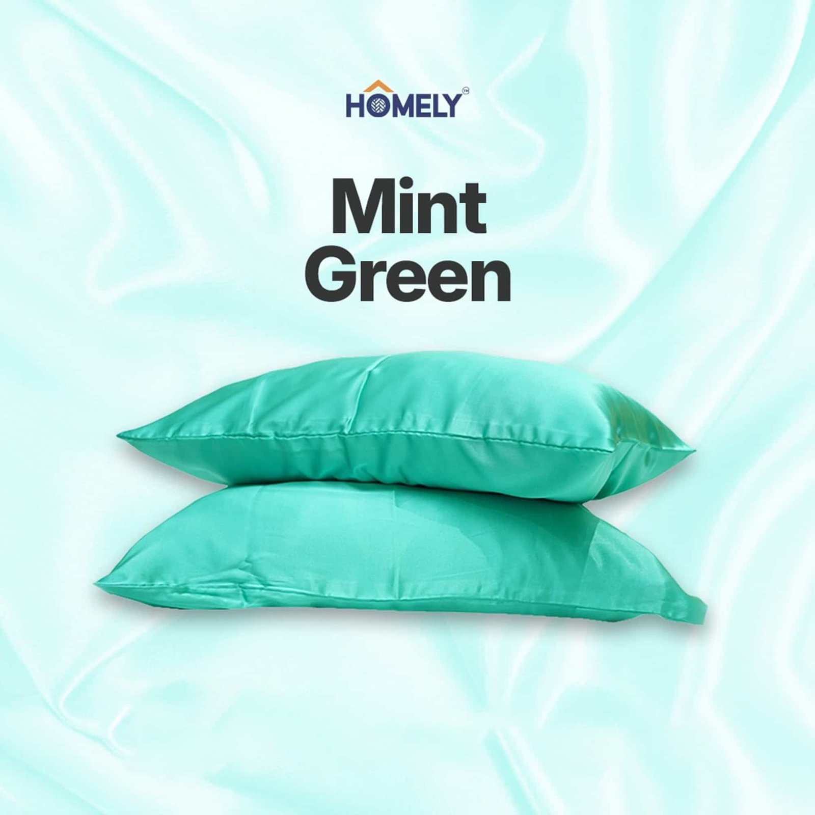 Mint Green Satin Pillowcase Mint Green Satin Pillowcase - Image 1