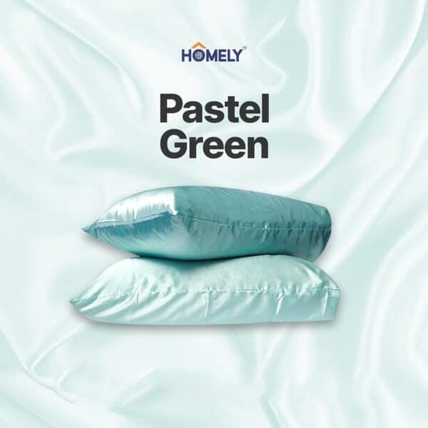 Pastel Green Satin Pillowcase