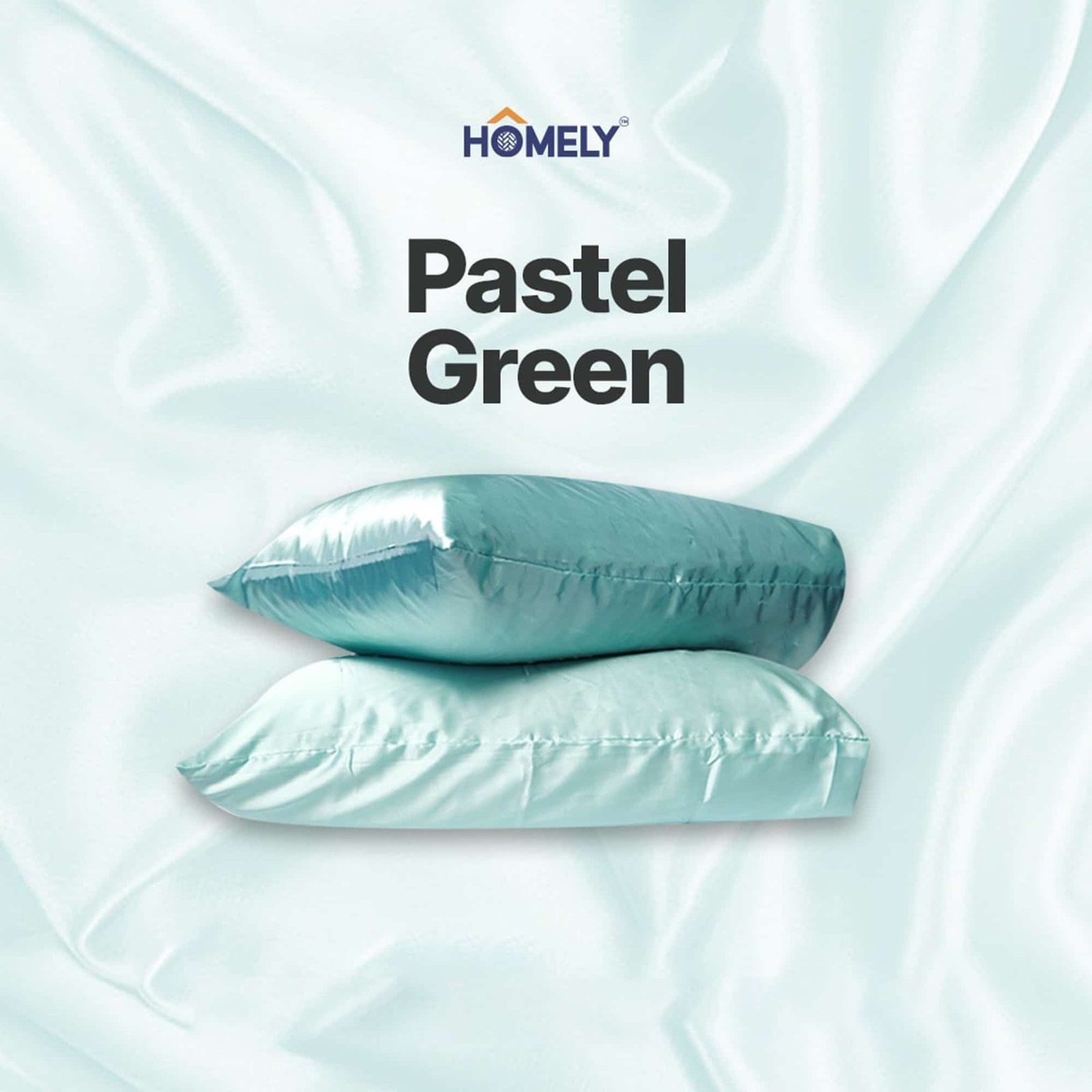 Pastel Green Satin Pillowcase Pastel Green Satin Pillowcase - Image 1