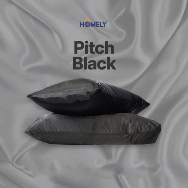 Pitch Black Satin Pillowcase