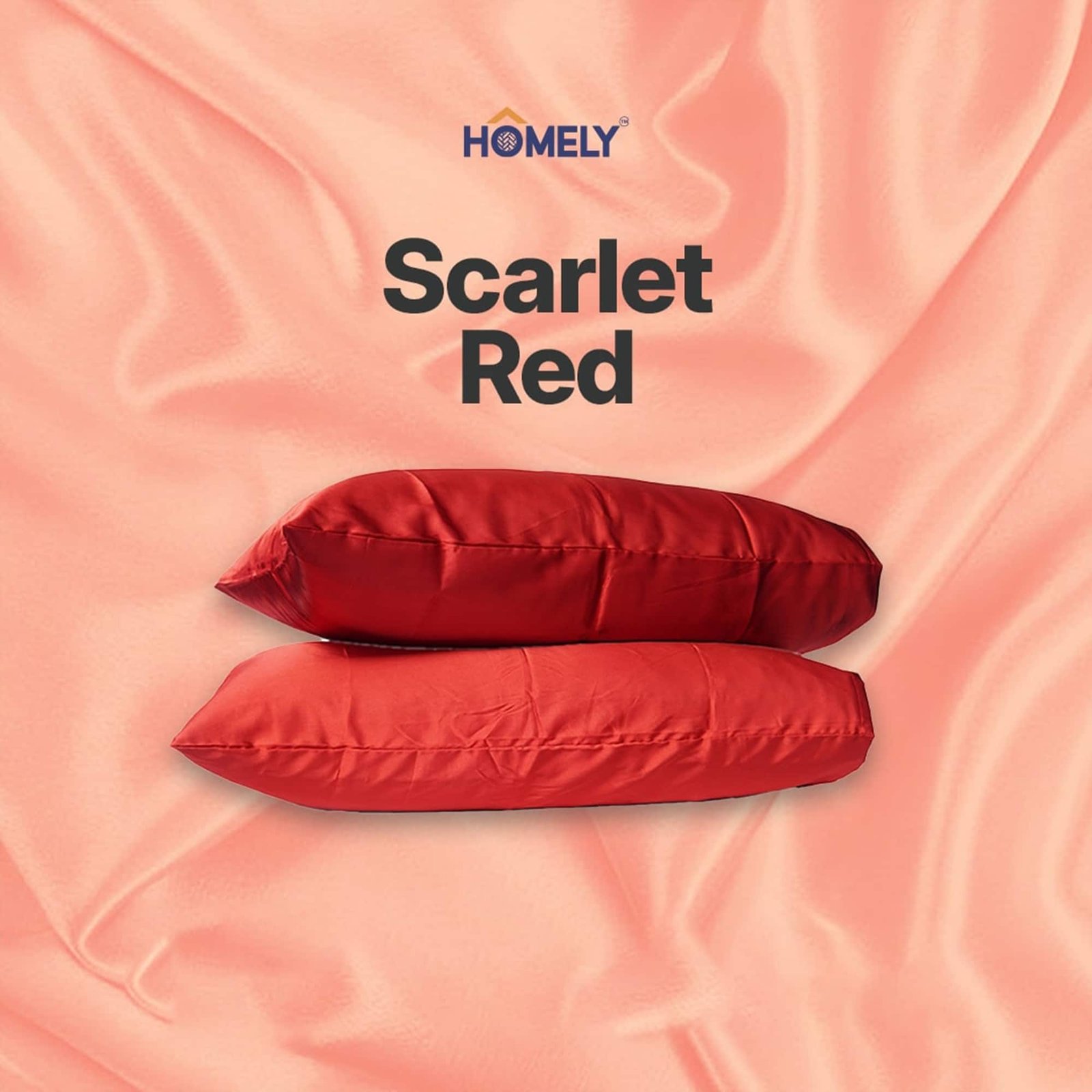 Scarlet Red Satin Pillowcase Scarlet Red Satin Pillowcase - Image 1