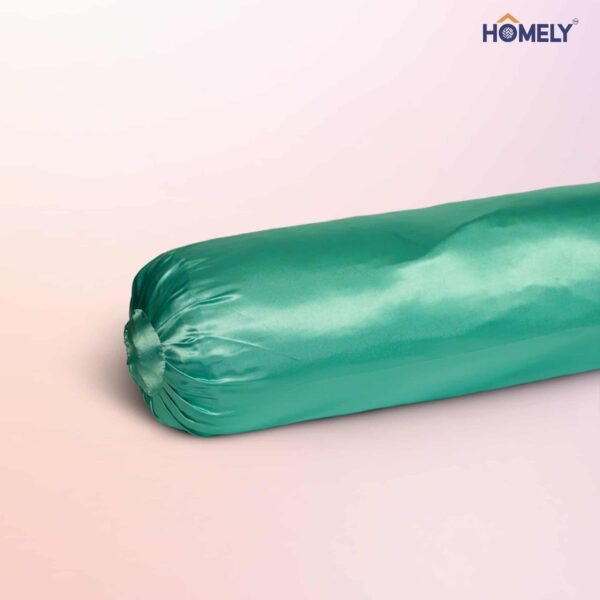 Sea Green Satin Bolstercase